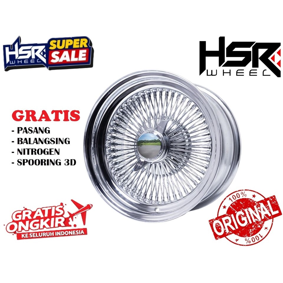 VELG MOBIL JARI JARI HSR WIRE WHEELS R16 UNTUK MOBIL MERCY DAN BMW