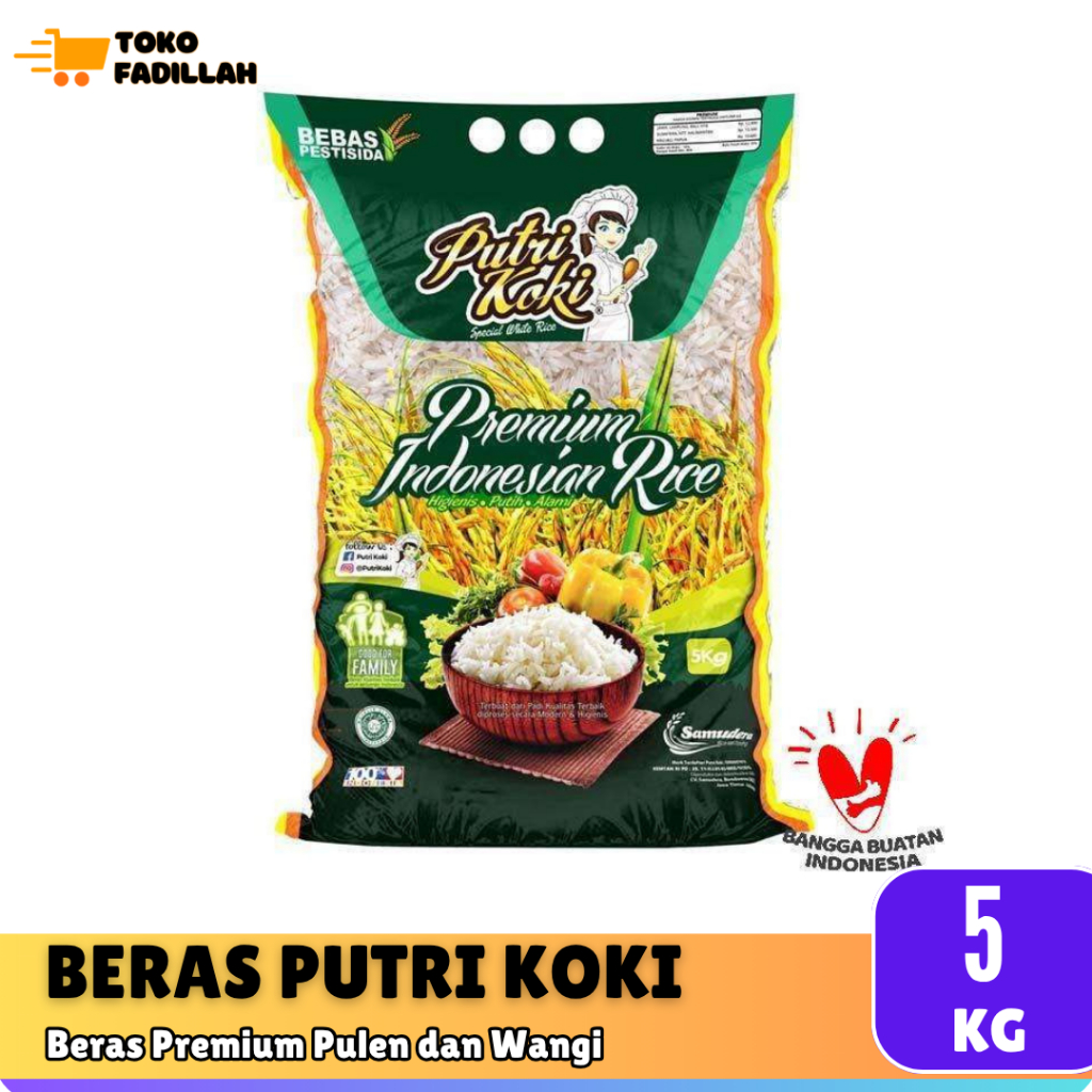 

Beras Premium Putri Koki 5 kg - Pulen dan Wangi