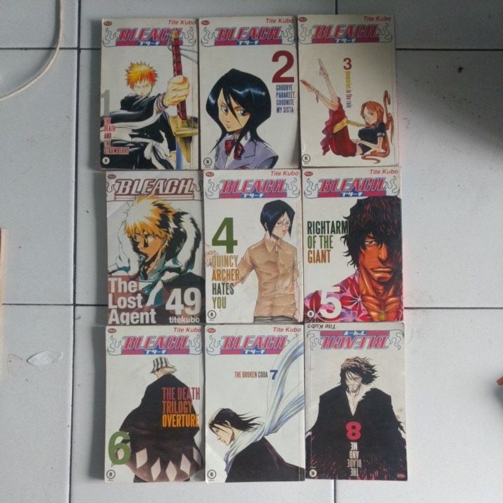 komik Bleach tite kubo cabutan  vol 1,2,3,4,5,6,7,8,49