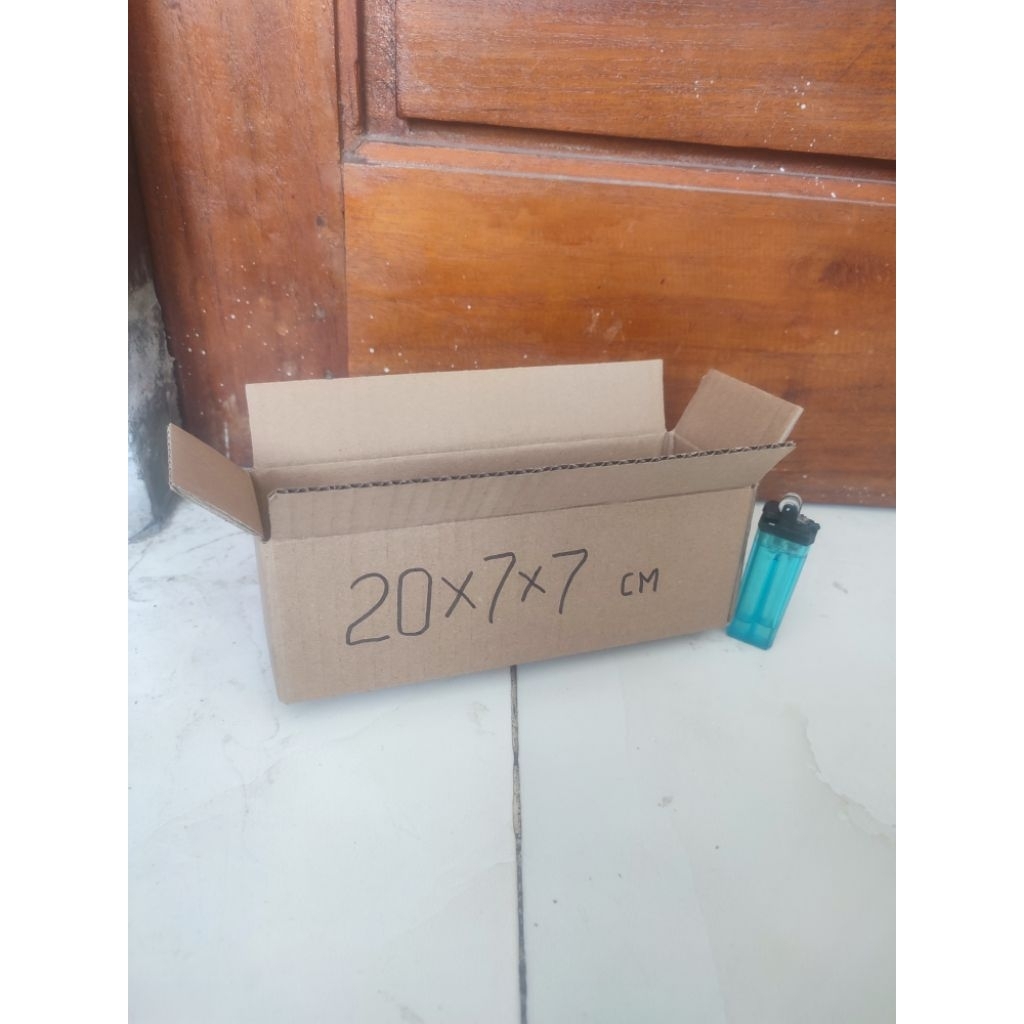 

Kardus 20×7×7 cm Kardus Packing Box Packing Bahan E-flut Tebal 3mm