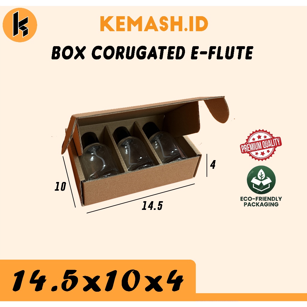 

Kardus Box UK.14,5 x 10 x 3,5 Cm / 14,5 x 10 x 4 cm Model Parfum Lalebo 30 Ml ( 3 Sekat )