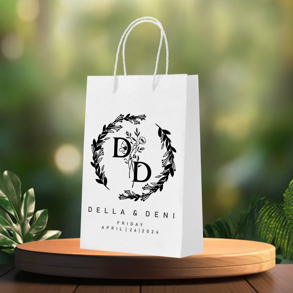 

Paperbag Putih Sablon Uk. 15x8x25 / Paperbag Putih wafer/ Paperbag Polos Putih / Paperbag Putih / Tas Kertas / Paperbag Sablon Custom