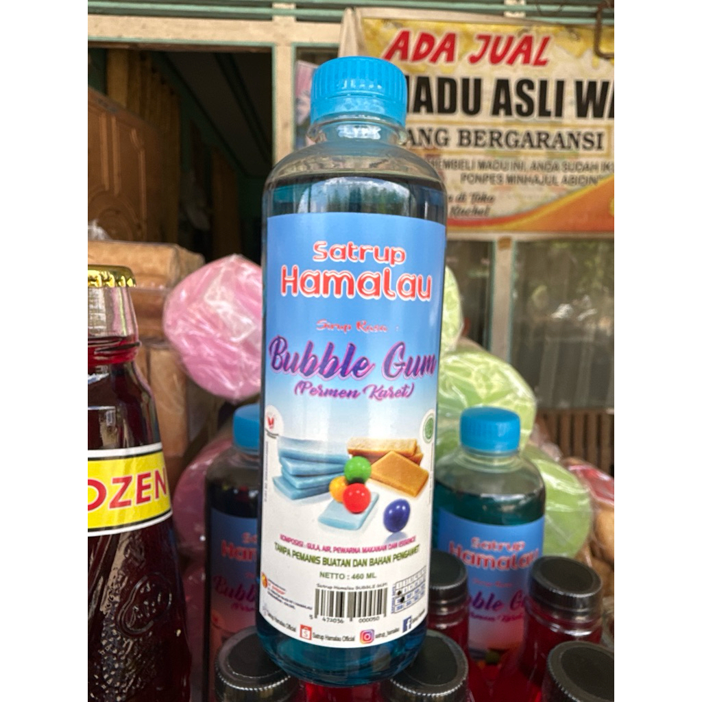 

SIRUP HAMALAU RASA BUBBLE GUM PERMEN KARET 500ml