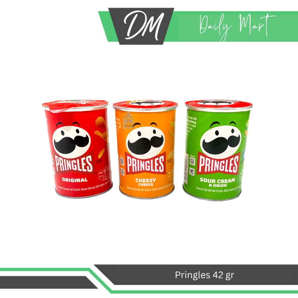 

Pringles Kecil 42gr All Varian Original/Sour Cream & Onion/Cheesy Cheese - Cemilan Enak Murah Original Bergizi