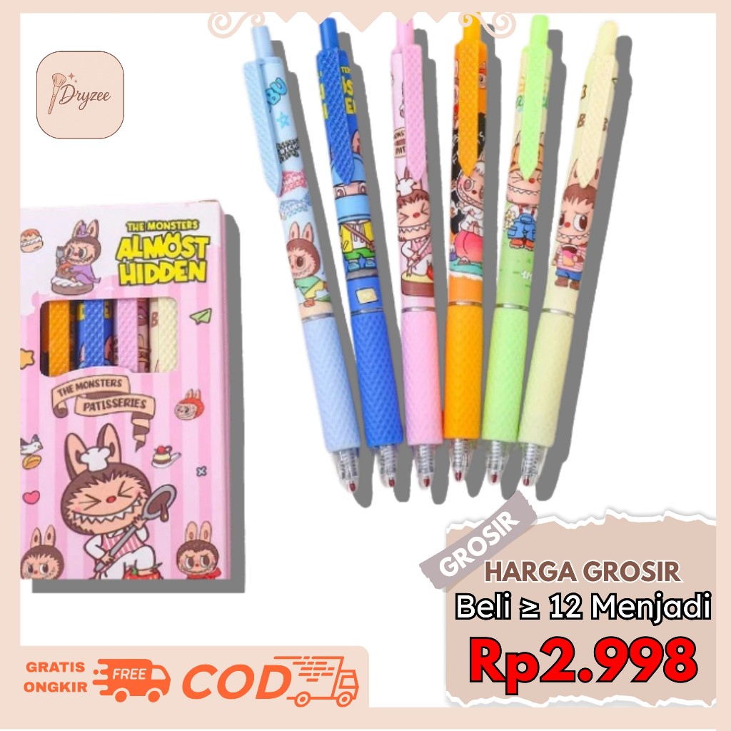 

Pulpen Gel Karakter Ball Pen Cartoon Pena Tinta Hitam 0.5mm AT42