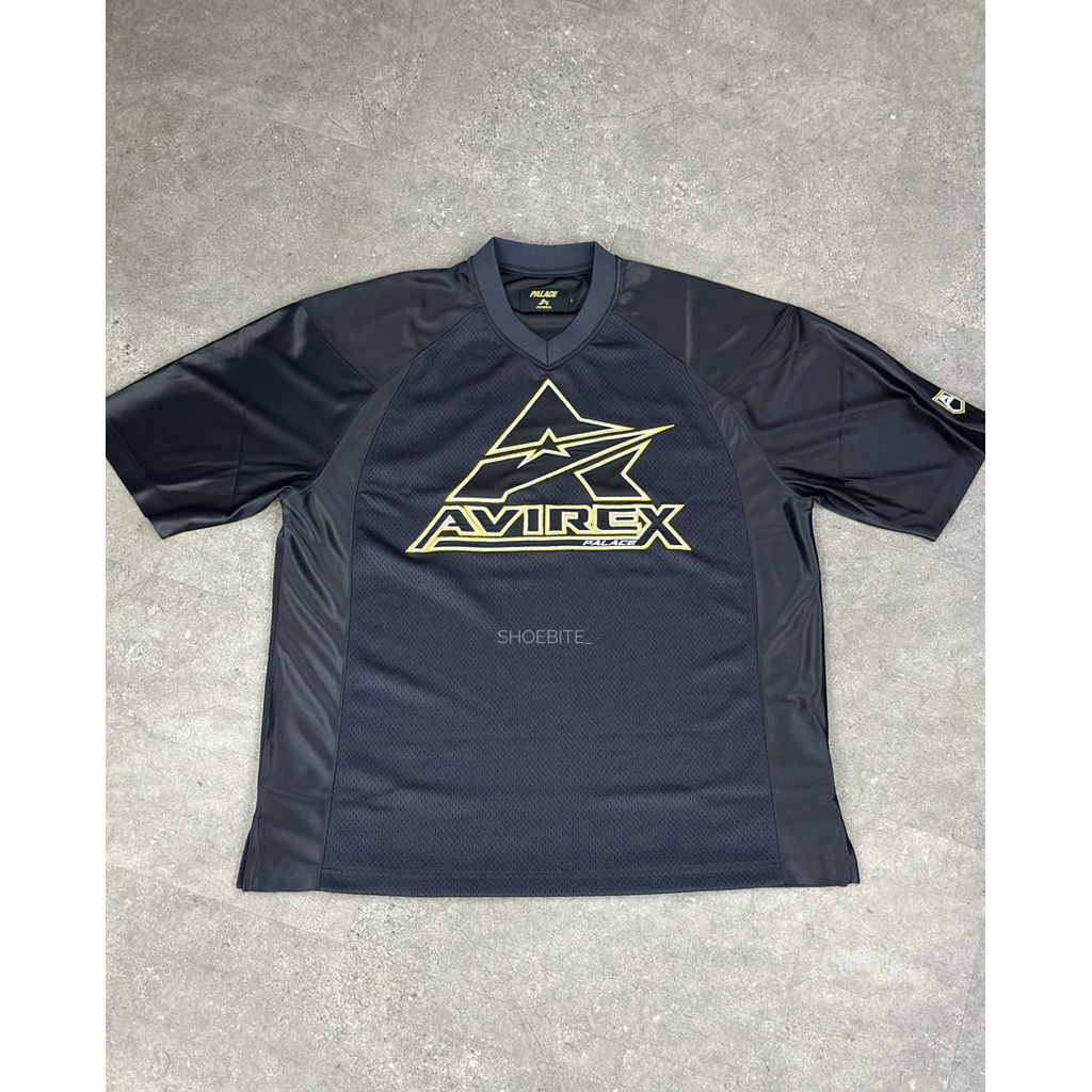 PALACE AVIREX MESH JERSEY BLACK 100% ORIGINAL