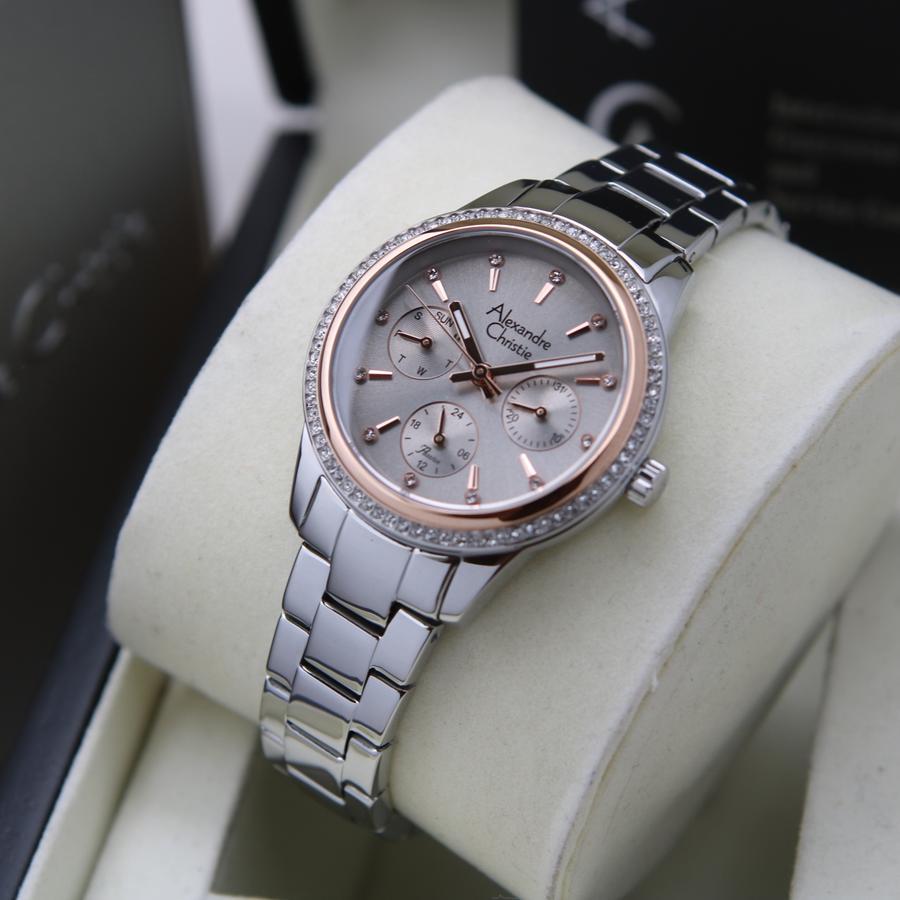 Jam Tangan Wanita Alexandre Christie AC 2A62 AC2A62 Silver Grey Original Garansi Resmi 1 Tahun