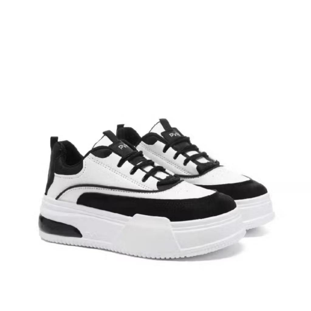 Sepatu Sneakers Hitam Putih Sepatu Sneakers Wanita Kasual Fashion Korea Shoes Sepatu JENO / Sepatu S
