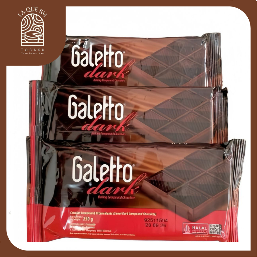

Tobaku LA-QUE SM | Galetto Dark Compound Rasa Manis 250gr x 3pcs