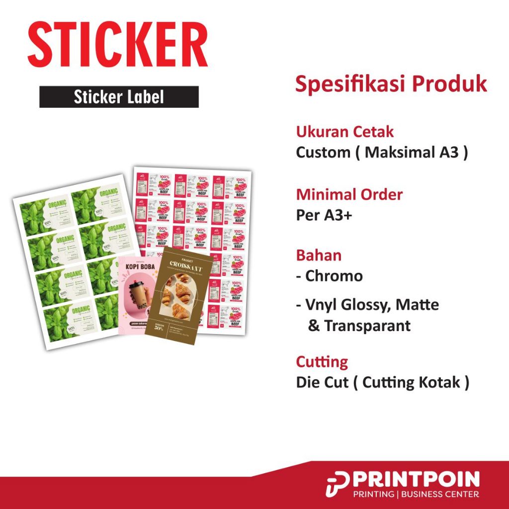 

Sticker Cromo A3 sticker label