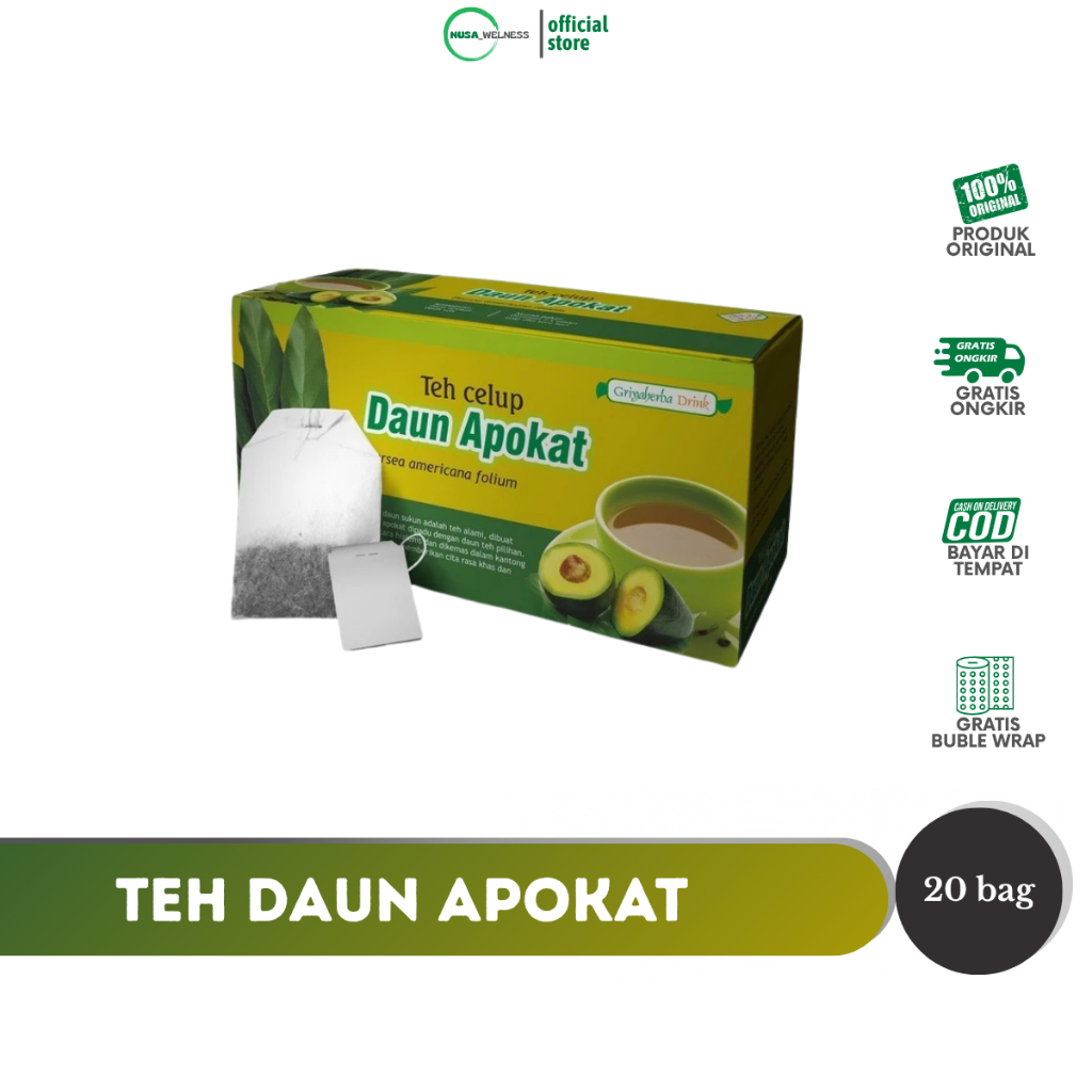 

TEH DAUN APOKAT – isi 20 kantong teh herbal | batu ginjal | rematik | sakit kepala | nyeri lambung | kolesterol | kejang | alami & halal