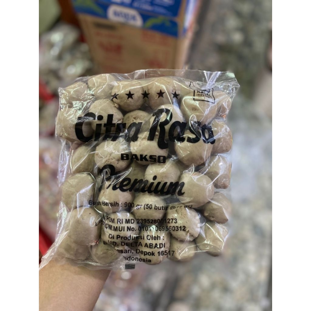 

BAKSO CITRA RASA PREMIUM ISI 50 BUTIR 900GR