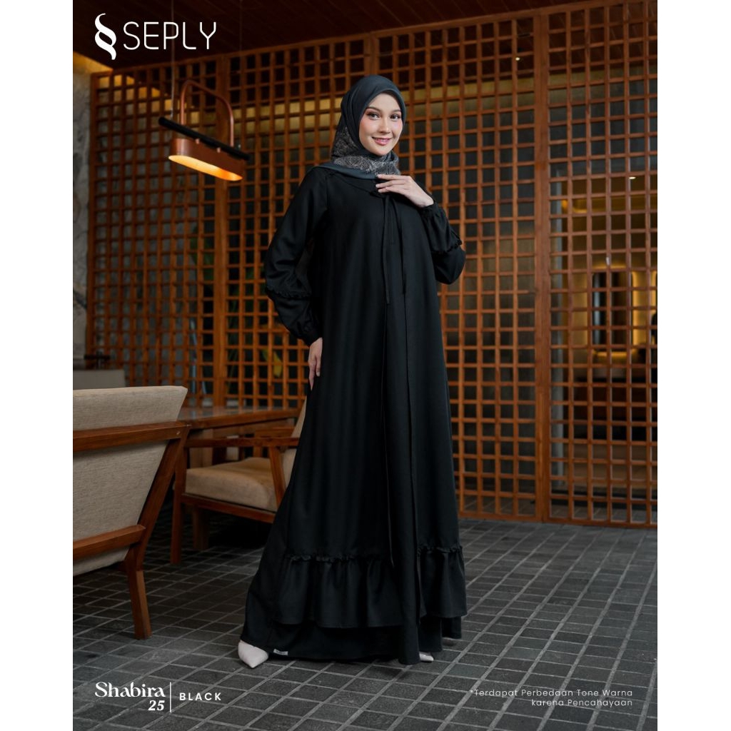 SHABIRA 25 GAMIS HITAM TERBARU SEPLY