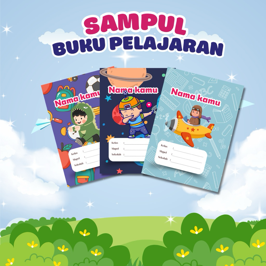 

Sampul Buku Custom SB0041 isi 10 pcs Cover buku Sampul buku Kecil Standart Sidu sampul cover buku tulis siswa sekolah kelas TK SD SMP SMA