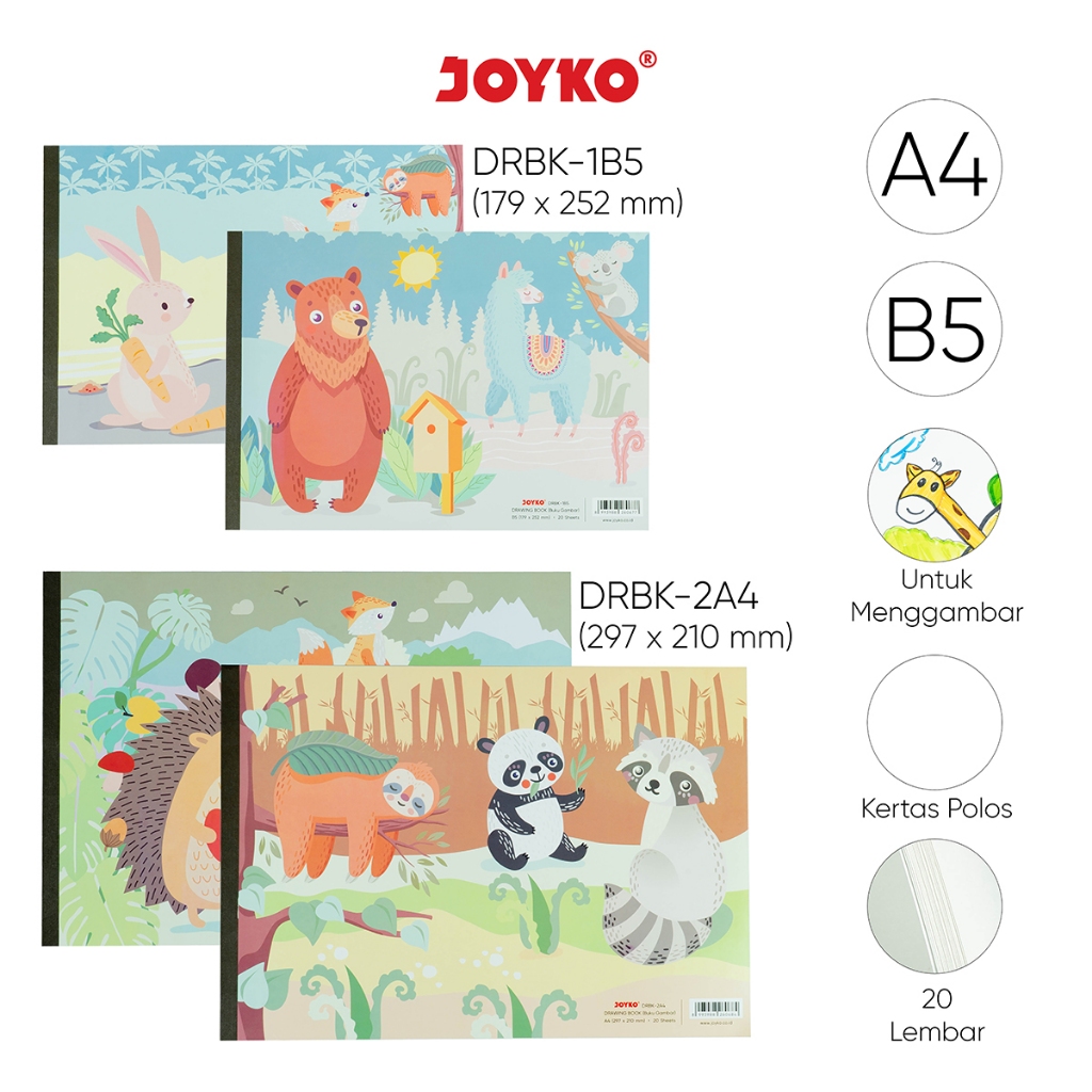 

JOYKO Buku Gambar Drawing Book DRBK-1B5 ~ 2A4