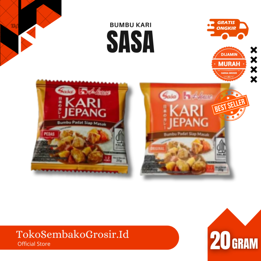 

Bumbu Kari Sasa House Kari Jepang 20gr (Rencengan isi 12)