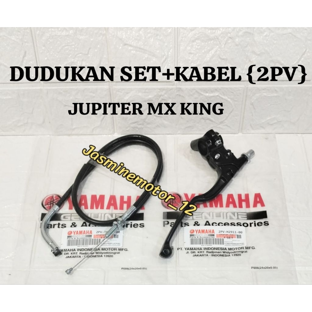 DUDUKAN HANDLE SET + KABEL KOPLING { 2PV } YAMAHA JUPITER MX KING RUMAH HENDEL KIRI HIGH QUALITY