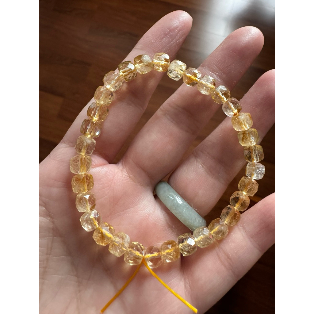 citrine cube batu kristal alami