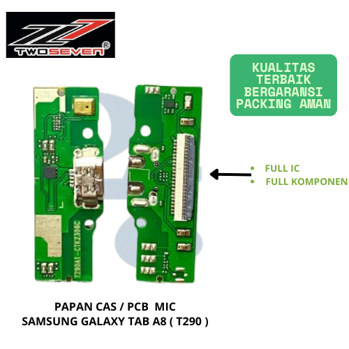Papan Cas Samsung Tab A8 / T290 Pcb Board Mic Full Ic Komponen