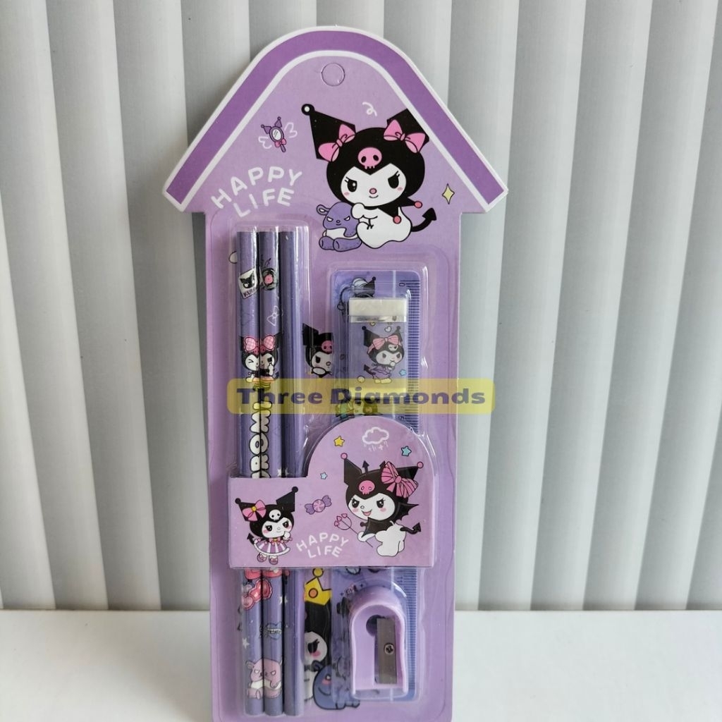 

Set Alat Tulis 6 in 1 Kuromi Stitch Melody / Stationery Set Karakter