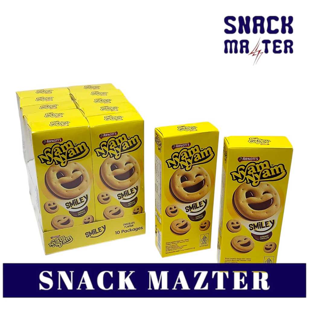 

Nyam Nyam Smiley MINI Chocolate Sandwich PACK- Netto 22.5 gr x 10 pcs
