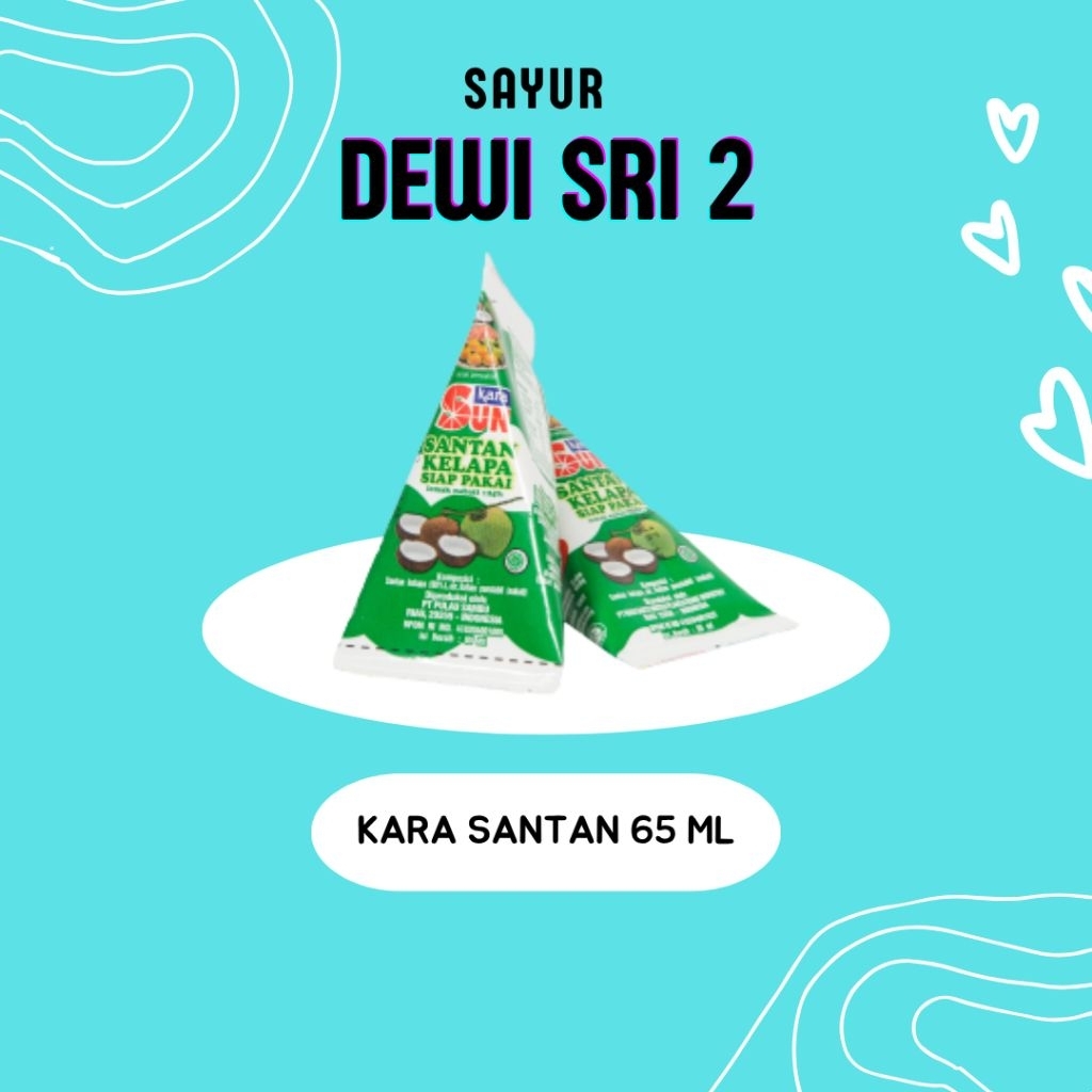 

Sun Kara Santan Kelapa Siap Pakai 65gr - Dewi Sri 2