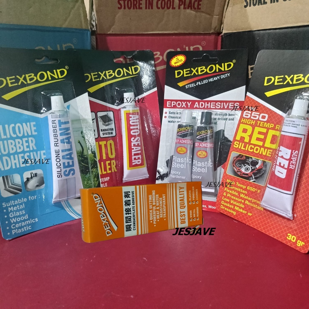 

LEM DEXBOND Berbagai Varian Dexbond Silicone Red, Auto Sealer, Sealant, Dexbond Lem Korea