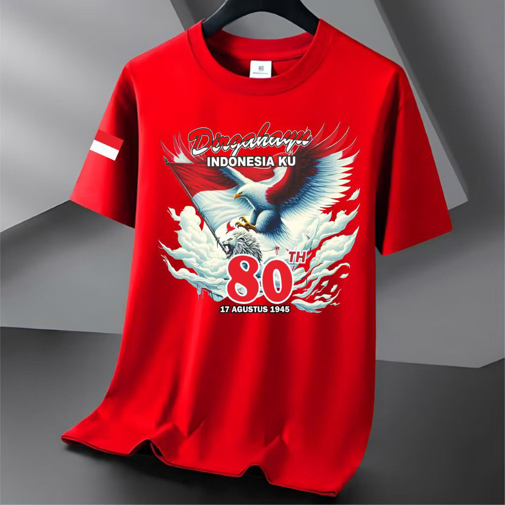 KAOS HUT RI 80 OFFICIAL DESIGN - TSHIRT KEMERDEKAAN HUT RI 80 TH