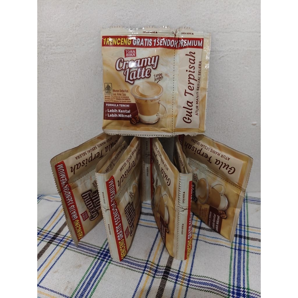 

Creamy Late Tora Bika Mayora 1 Renceng 10pcs gratis Sendok