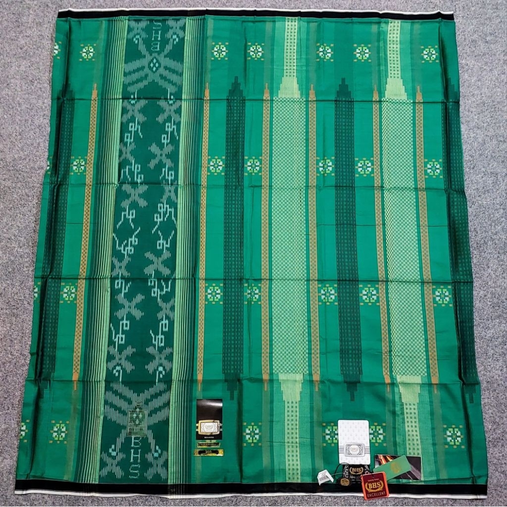 Sarung BHS Mercerized SGS Gold Lawas Songket Timbul Full Mercerized Cotton Bertanda Tangan Limited