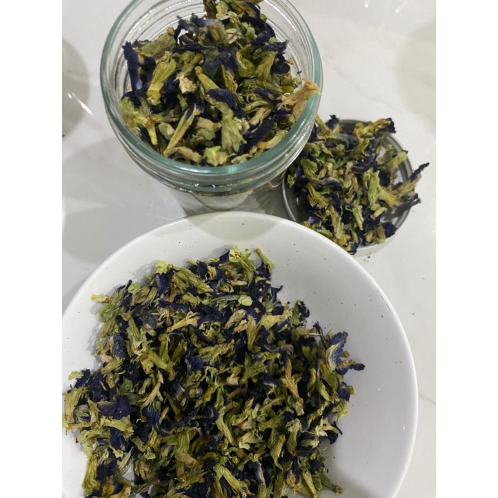

LIANG CHA - bunga butterfly pea bunga telangbiru 25gr toples kaca