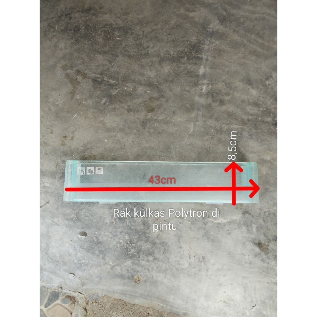 Rak kulkas Polytron di pintu