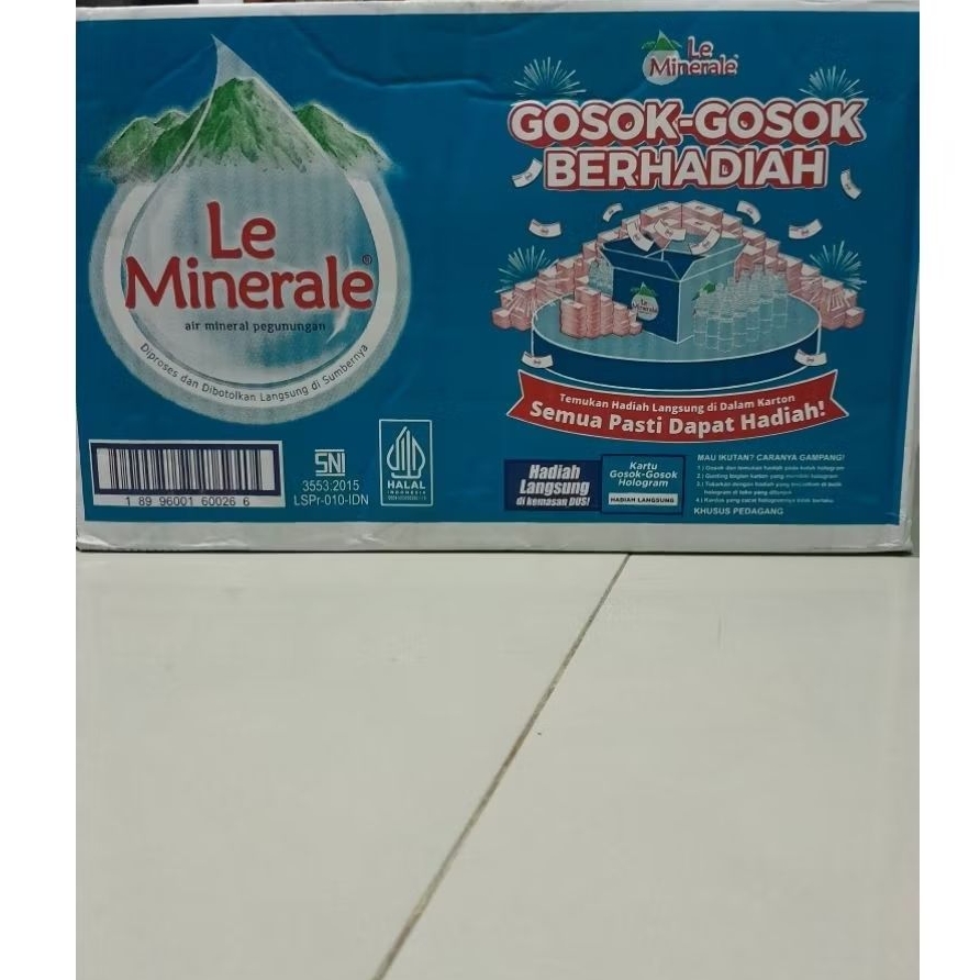 

Le Minerale Botol 1 Dus 24x600mL (ER/O)