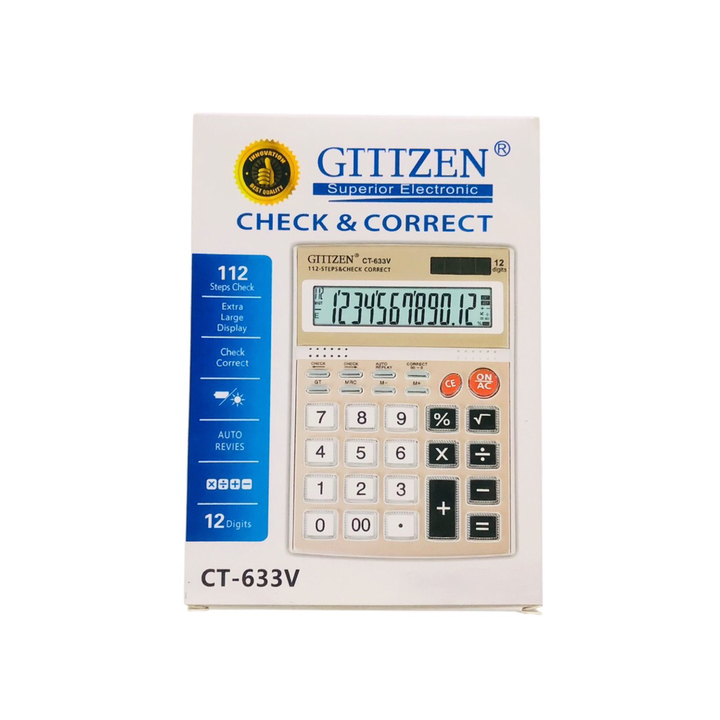 

Kalkulator Gitizen CT 633 V GITIZEN 12 Digit