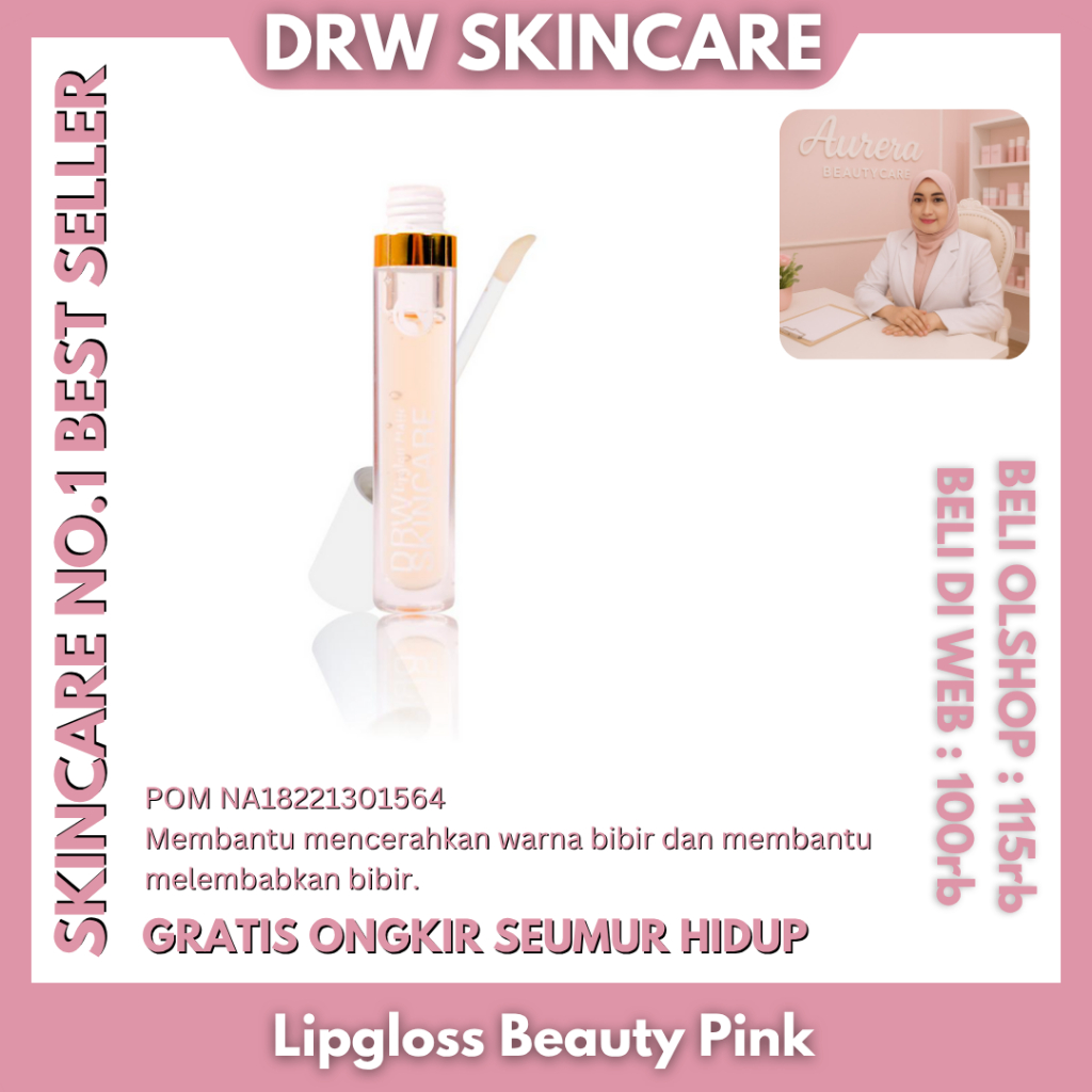 Lipgloss Beauty Pink DRW Skincare