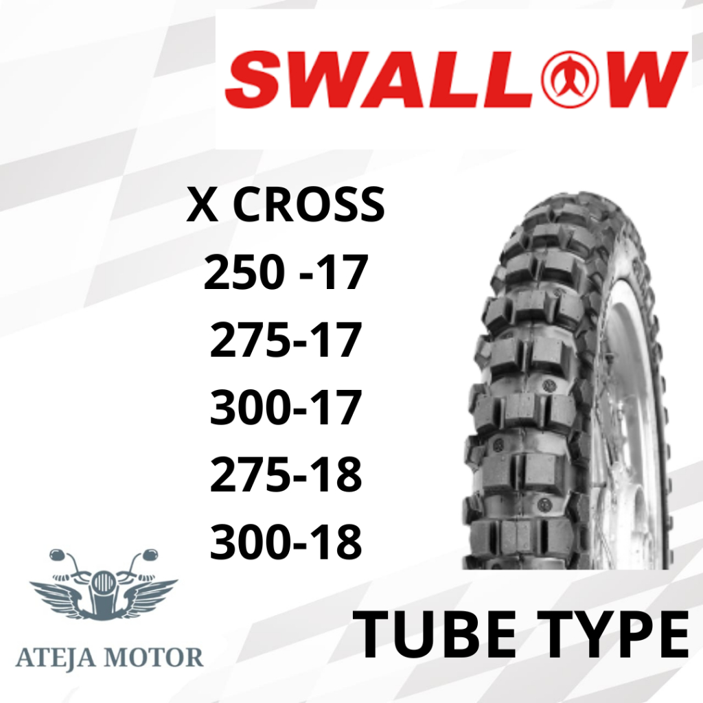 Ban Swallow X Cross 250-17 275-17 300-17 275-18 300-18 Tube Type Ban Semi Trail Ban Motor Ring 17 Ba