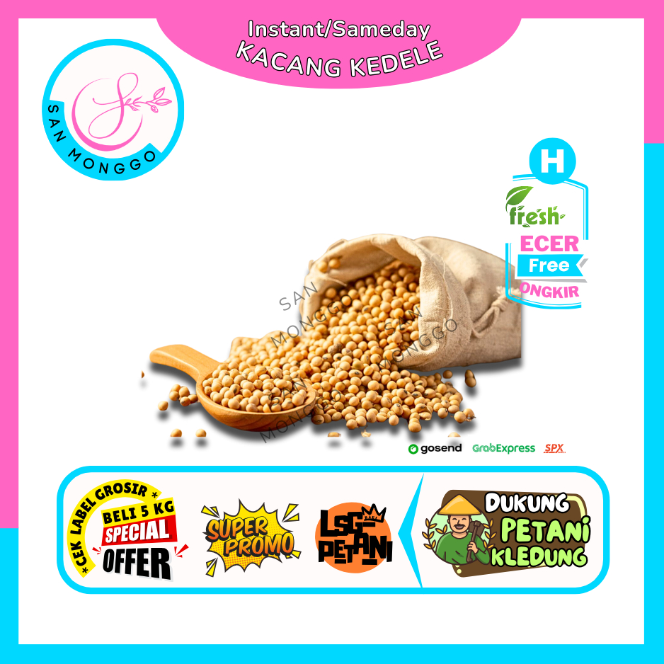 

Sanmonggoo >> Kacang Kedelai / KEDELE -- Hasil Bumi Sindoro Sumbing Ecer (H)