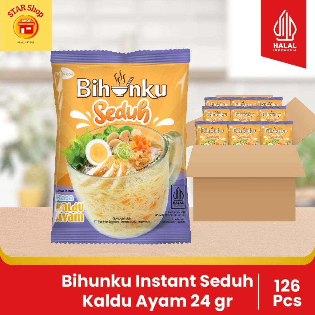 

Bihunku Instant - Seduh Kaldu ayam - 1 Karton - 120 Pcs - 24gr