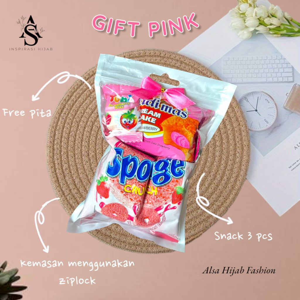 

- MINI GIFT SNACK PINK / PAKET JAJAN KECIL / MINI HAMPERS