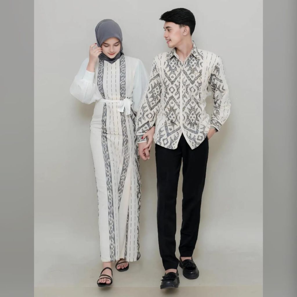 BAJU TENUN COUPLE KEKINIAN OUTFIT KEKINIAN BAJU KONDANGAN