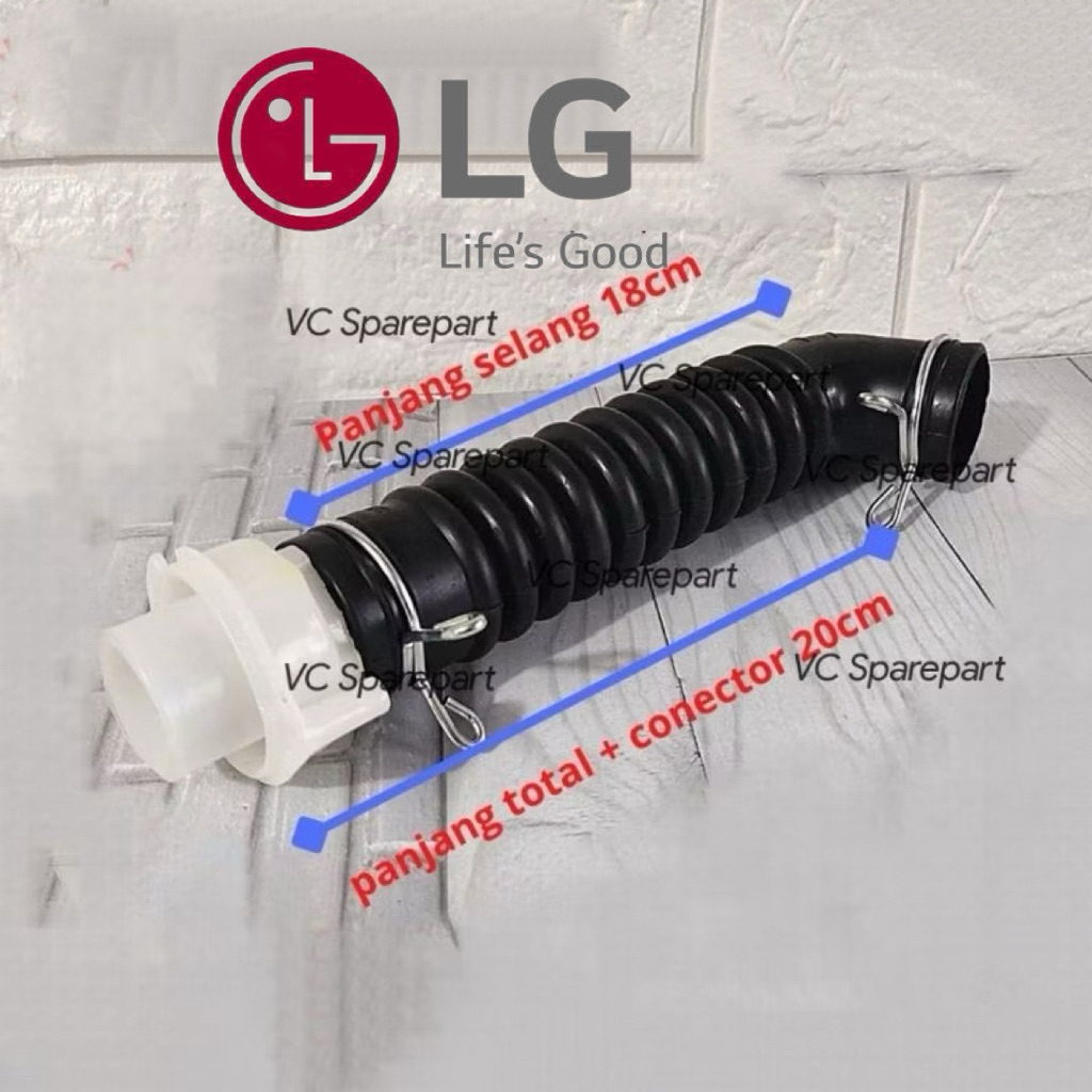 Selang karet drain dalam mesin cuci LG 1 Tabung Turbo drum