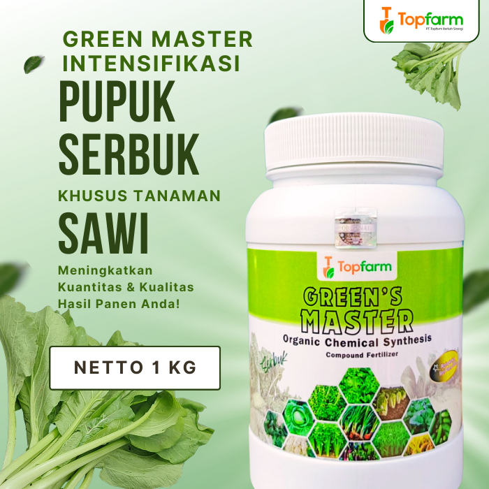 Pupuk Serbuk Topfarm / Pupuk Daun Sawi / Pupuk Daun Caisim / Pupuk Daun Caisim Sawi / Pupuk Penyubur