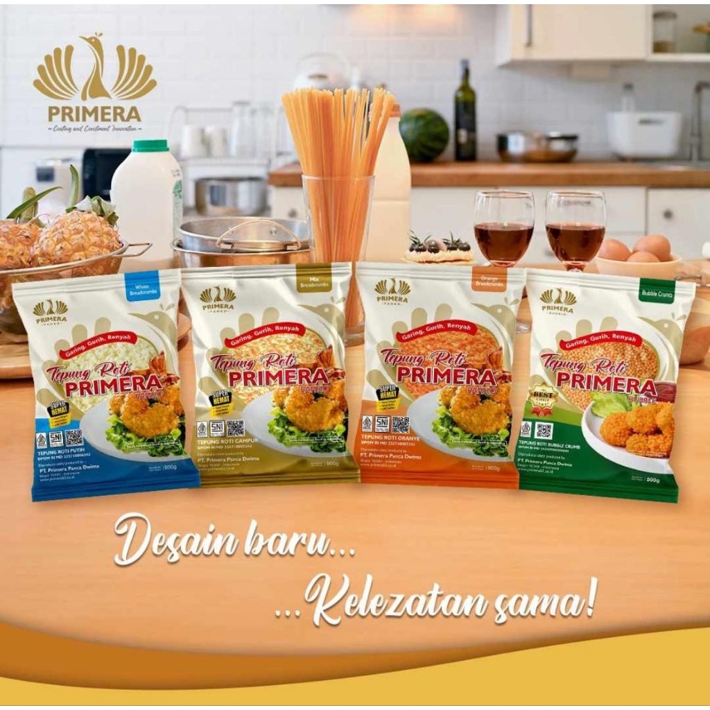 

PRIMERA PANKO TEPUNG ROTI / BREADCRUMBS / TEPUNG PANIR 450GR