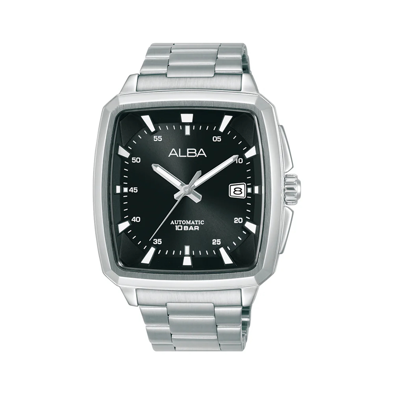 Alba AU4043X1 Automatic Black Dial Stainless Steel - Jam Tangan Alba Original