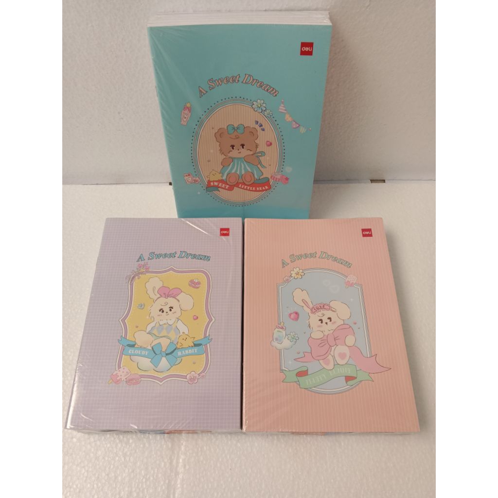 

Buku Tulis Boxy B5 DELI BUNNY 42 Lembar 10Pcs, Buku Sekolah Import Tebal 1Pak Besar