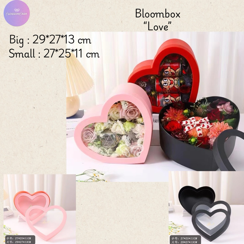 

WAJIB C/O XTRA BUBLE WRAP / Bloombox Love / Gift Box Love / Box Bentuk Hati