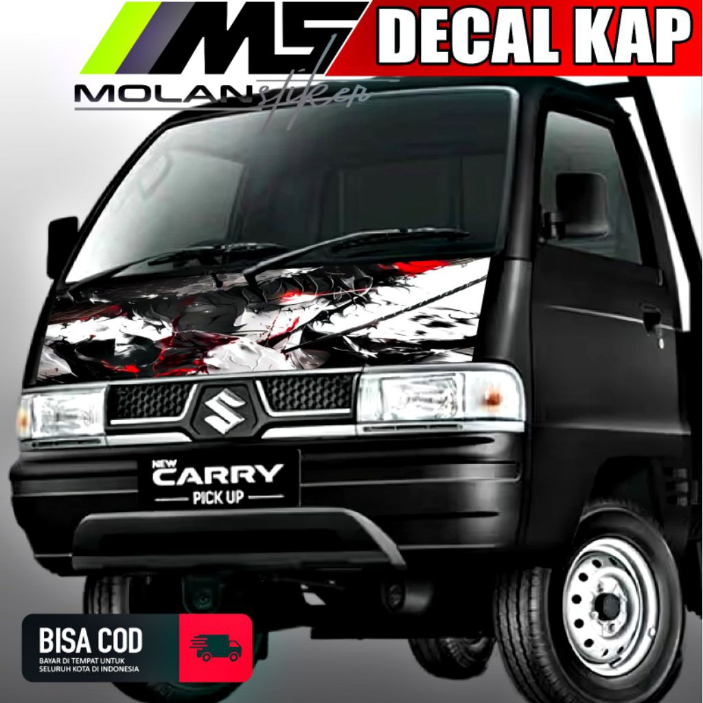 Decal Sticker Striping Variasi Kabin Depan Suzuki Carry Futura & Mitsubishi Colt T120SS Decal Kap/Ka
