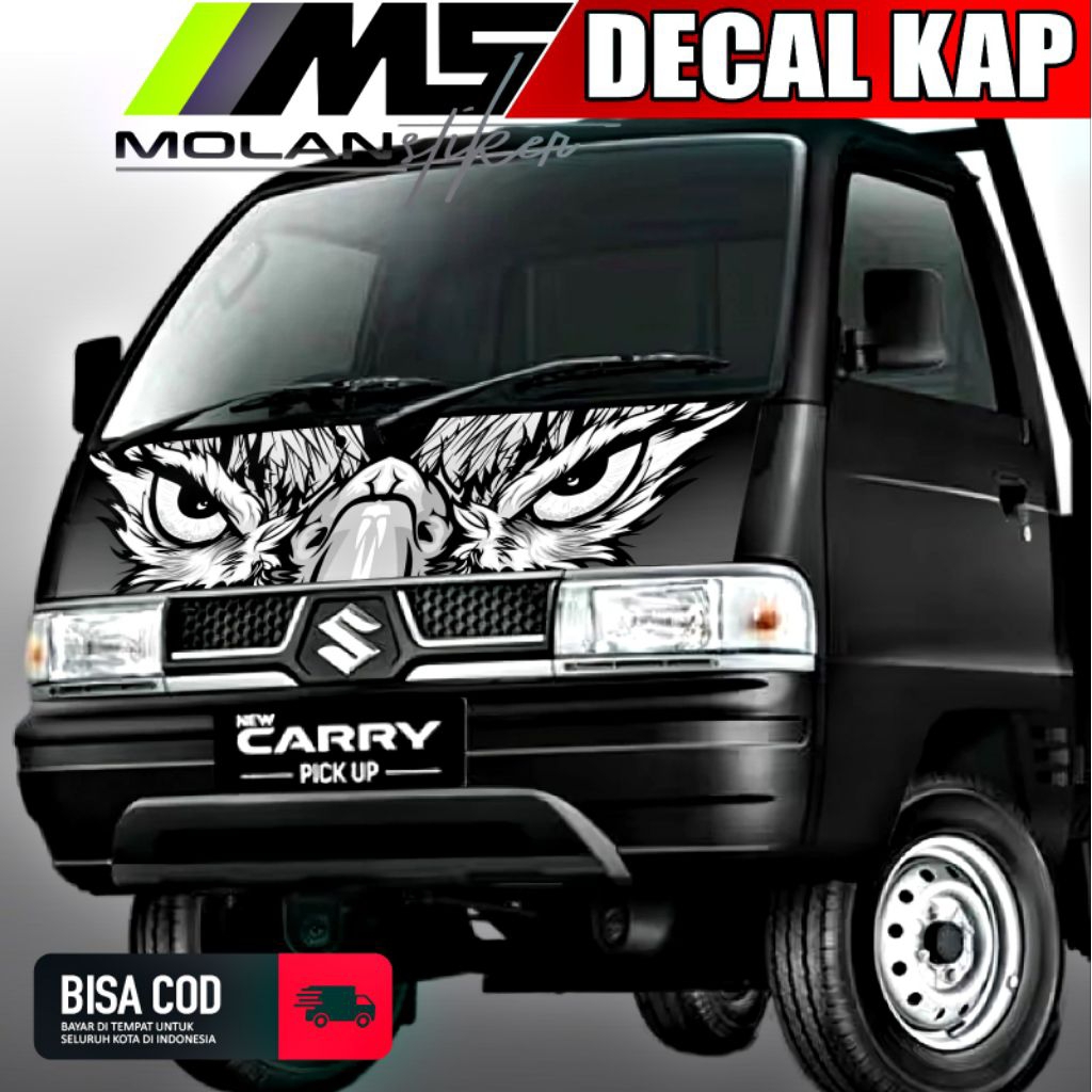 Decal Sticker Striping Variasi Kabin Depan Suzuki Carry Futura & Mitsubishi Colt T120SS Decal Kap/Ka