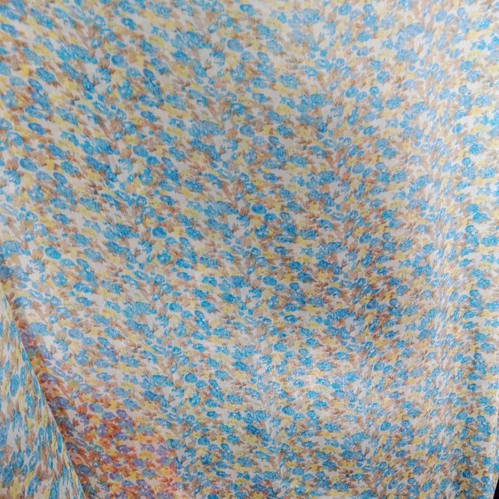 Kain Sifon Sutra Motif Bunga Mini Korea – Bahan Halus, Ringan & Elegan untuk Dress/Gamis kyt04