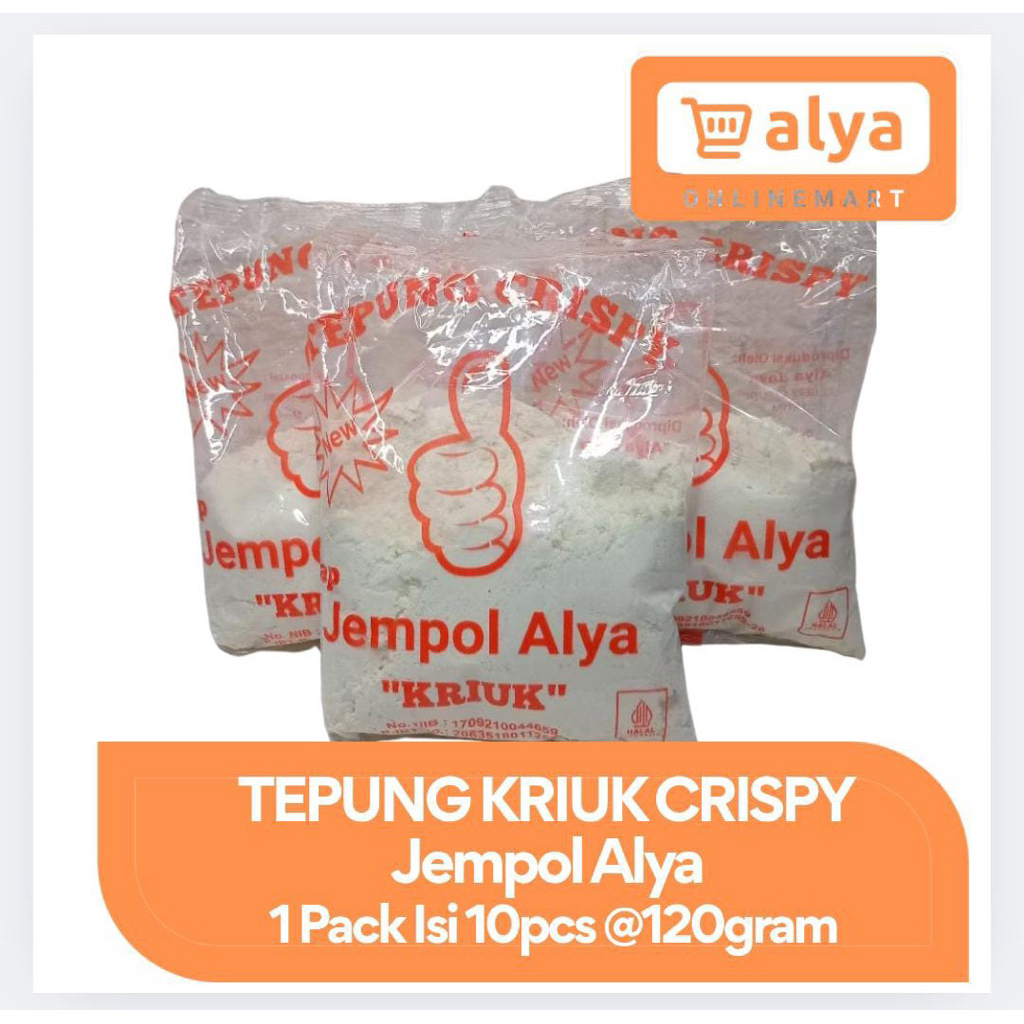 

Tepung Crispy serbaguna Kriuk cap jempol alya Tepung Bumbu crispy 120gram